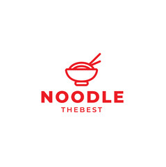 Noodle Logo Icon Premium Minimal emblem design template	