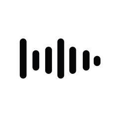 music rhythm beat song audio media black icon vector