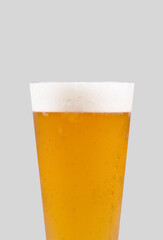 glass of beer on dark background