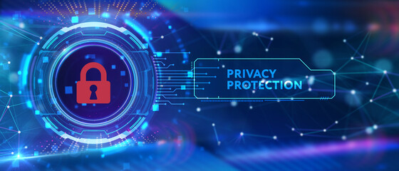 Cyber security data protection business technology privacy concept. Privacy protection