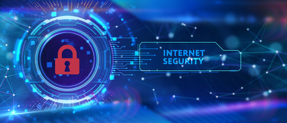 Cyber security data protection business technology privacy concept. Internet security