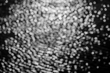 white bokeh abstract on Black background