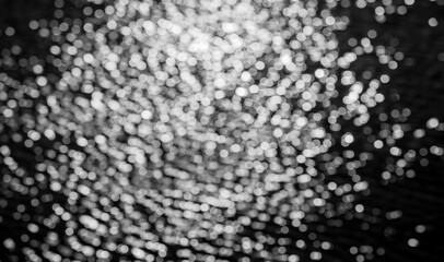 white bokeh abstract on Black background