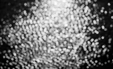 white bokeh abstract on Black background