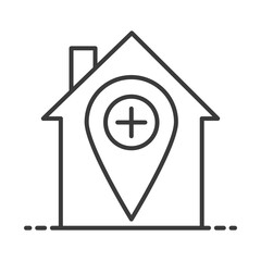 Obraz premium covid 19 coronavirus social distancing prevention, stay at home protection, outbreak spreading vector line style icon