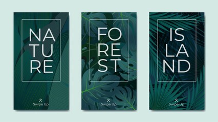 Natural foliage Instagram stories template