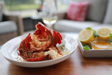 Lobster Tails with Salad
