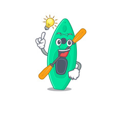 genius canoe Mascot character has an idea gesture