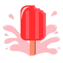  ice cream on a stick, bite