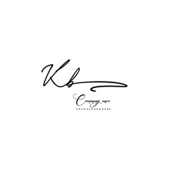 KB initials signature logo. Handwriting logo vector templates. Hand drawn Calligraphy lettering Vector illustration.