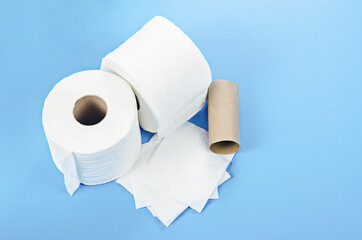Tissue paper rolls.