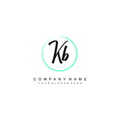 KB initials signature logo. Handwriting logo vector templates. Hand drawn Calligraphy lettering Vector illustration.