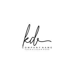 Fototapeta na wymiar KD initials signature logo. Handwriting logo vector templates. Hand drawn Calligraphy lettering Vector illustration. 