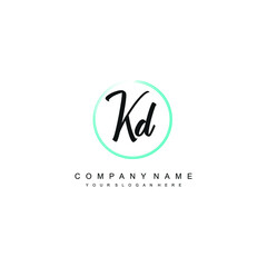 KD initials signature logo. Handwriting logo vector templates. Hand drawn Calligraphy lettering Vector illustration.

