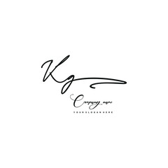 KG initials signature logo. Handwriting logo vector templates. Hand drawn Calligraphy lettering Vector illustration.
