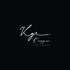 KG initials signature logo. Handwriting logo vector templates. Hand drawn Calligraphy lettering Vector illustration.
