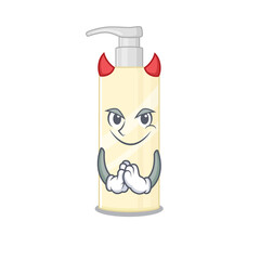 Hair mask clothed as devil cartoon character design on Halloween night