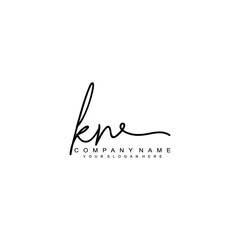 KN initials signature logo. Handwriting logo vector templates. Hand drawn Calligraphy lettering Vector illustration.
