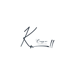 KN initials signature logo. Handwriting logo vector templates. Hand drawn Calligraphy lettering Vector illustration.
