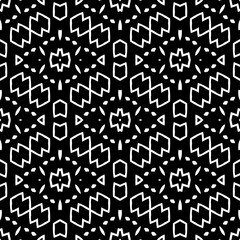 Beautiful abstract tribal inspired geometric vector pattern background. 