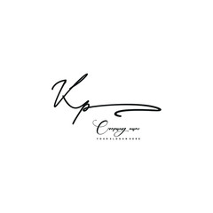 KP initials signature logo. Handwriting logo vector templates. Hand drawn Calligraphy lettering Vector illustration.
