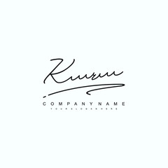 KR initials signature logo. Handwriting logo vector templates. Hand drawn Calligraphy lettering Vector illustration.
