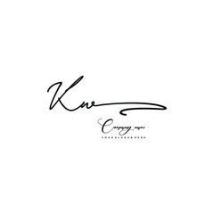 KW initials signature logo. Handwriting logo vector templates. Hand drawn Calligraphy lettering Vector illustration.
