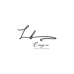 LB initials signature logo. Handwriting logo vector templates. Hand drawn Calligraphy lettering Vector illustration.
