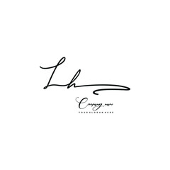 LH initials signature logo. Handwriting logo vector templates. Hand drawn Calligraphy lettering Vector illustration.
