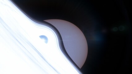 Cosmic landscape, beautiful science fiction wallpaper with endless deep space. 3D render