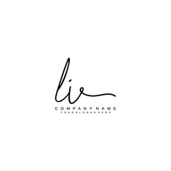 LI initials signature logo. Handwriting logo vector templates. Hand drawn Calligraphy lettering Vector illustration.
