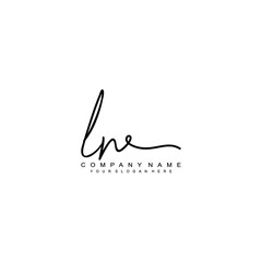 LN initials signature logo. Handwriting logo vector templates. Hand drawn Calligraphy lettering Vector illustration.

