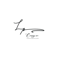 LP initials signature logo. Handwriting logo vector templates. Hand drawn Calligraphy lettering Vector illustration.
