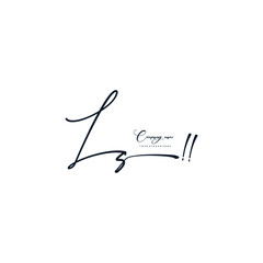 LS initials signature logo. Handwriting logo vector templates. Hand drawn Calligraphy lettering Vector illustration.

