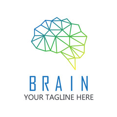 brain logo with text space for your slogan or tag line, vector illustration