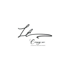 LT initials signature logo. Handwriting logo vector templates. Hand drawn Calligraphy lettering Vector illustration.