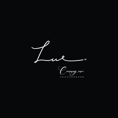 LU initials signature logo. Handwriting logo vector templates. Hand drawn Calligraphy lettering Vector illustration.