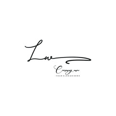LW initials signature logo. Handwriting logo vector templates. Hand drawn Calligraphy lettering Vector illustration.
