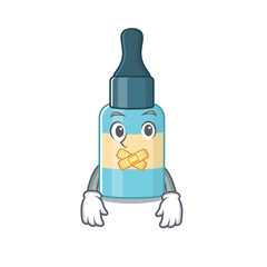 Hair oil cartoon character style having strange silent face