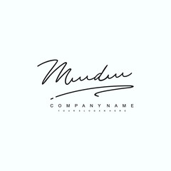 MD initials signature logo. Handwriting logo vector templates. Hand drawn Calligraphy lettering Vector illustration.