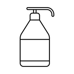 soap dispenser line style icon vector design