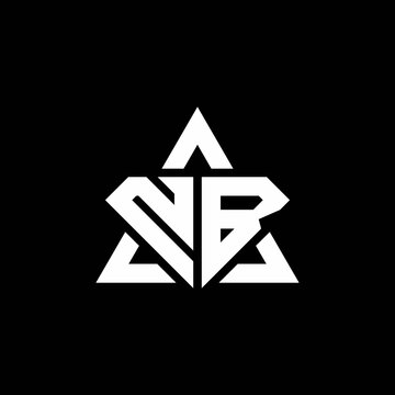 recommend clip art: NB monogram logo with diamond shape and triangle outline