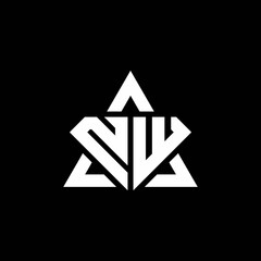 NW monogram logo with diamond shape and triangle outline