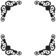 Classical baroque vector of vintage element for design. Decorative design element filigree calligraphy vector. You can use for wedding decoration of greeting card and laser cutting.