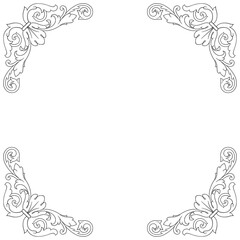 Classical baroque vector of vintage element for design. Decorative design element filigree calligraphy vector. You can use for wedding decoration of greeting card and laser cutting.