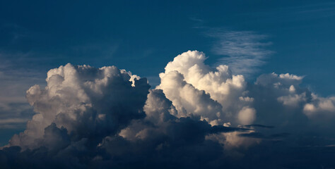Dramatic clouds. View from airplane
