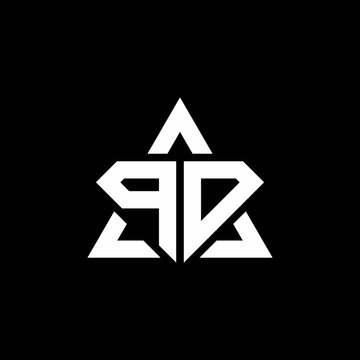 recommend clip art: PD monogram logo with diamond shape and triangle outline