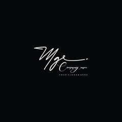 MG initials signature logo. Handwriting logo vector templates. Hand drawn Calligraphy lettering Vector illustration. - obrazy, fototapety, plakaty