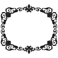 Classical baroque vector of vintage element for design. Decorative design element filigree calligraphy vector. You can use for wedding decoration of greeting card and laser cutting.