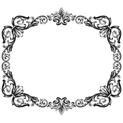 Classical baroque vector of vintage element for design. Decorative design element filigree calligraphy vector. You can use for wedding decoration of greeting card and laser cutting.